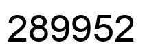 Number 289952 black image