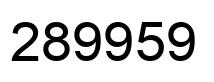 Número 289959 imagen negro