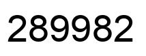 Number 289982 black image