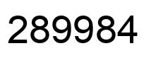 Número 289984 imagen negro