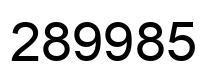 Number 289985 black image