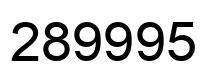 Number 289995 black image