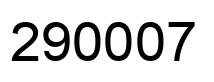 Number 290007 black image
