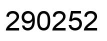 Number 290252 black image