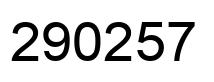 Number 290257 black image