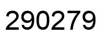 Number 290279 black image