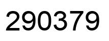 Number 290379 black image