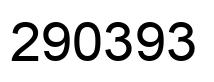 Number 290393 black image