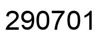 Number 290701 black image