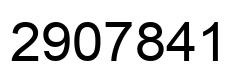 Number 2907841 black image