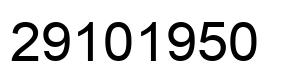 Number 29101950 black image