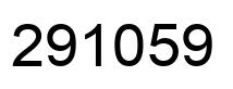 Number 291059 black image