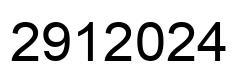 Número 2912024 imagen negro