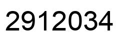 Number 2912034 black image