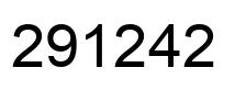 Number 291242 black image