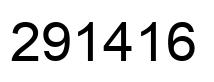 Number 291416 black image
