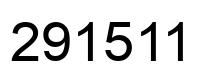 Number 291511 black image