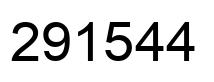 Number 291544 black image
