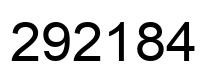 Number 292184 black image