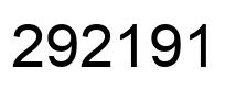Number 292191 black image