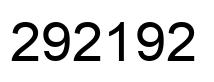 Number 292192 black image