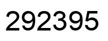 Number 292395 black image