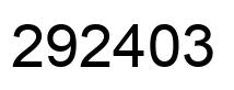 Number 292403 black image