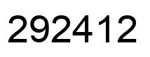 Número 292412 imagen negro