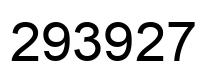 Number 293927 black image