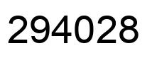Number 294028 black image