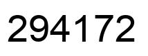 Number 294172 black image