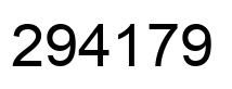 Number 294179 black image