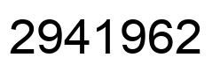 Number 2941962 black image
