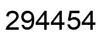Number 294454 black image