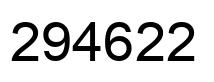 Number 294622 black image