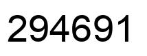 Number 294691 black image