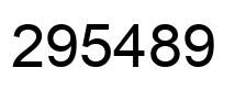 Number 295489 black image