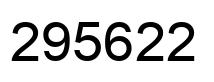 Number 295622 black image