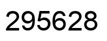 Number 295628 black image