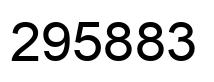 Number 295883 black image