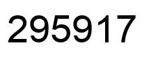 Number 295917 black image