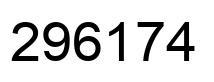 Number 296174 black image