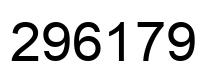 Number 296179 black image