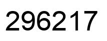 Number 296217 black image
