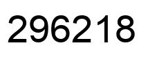 Number 296218 black image