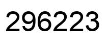 Number 296223 black image