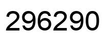 Number 296290 black image