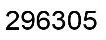 Number 296305 black image