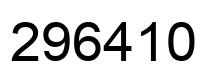 Number 296410 black image