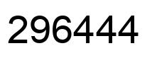 Number 296444 black image